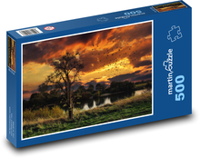 Príroda, západ slnka Puzzle 500 dielikov - 46 x 30 cm 