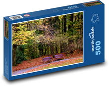 Podzimní park Puzzle 500 dílků - 46 x 30 cm