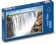 Vodopád padající z velké výšky Puzzle 500 dílků - 46 x 30 cm