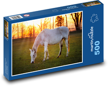 Wypas białych koni Puzzle 500 elementów - 46x30 cm