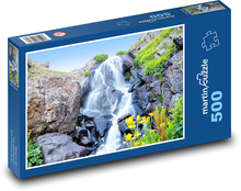 Rzeka płynąca ze skały Puzzle 500 elementów - 46x30 cm