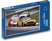 Auta na závodní trati Puzzle 500 dílků - 46 x 30 cm