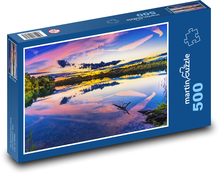 Jezero, hladina, příroda Puzzle 500 dílků - 46 x 30 cm