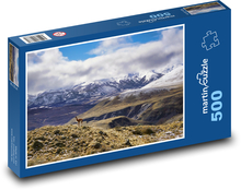 Śnieżne szczyty gór Puzzle 500 elementów - 46x30 cm