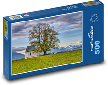 Osamocená kaple pod stromem Puzzle 500 dílků - 46 x 30 cm