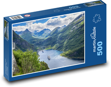 Norsko - Fjordy Puzzle 500 dílků - 46 x 30 cm