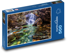 Woda spływająca po kamieniach Puzzle 500 elementów - 46x30 cm