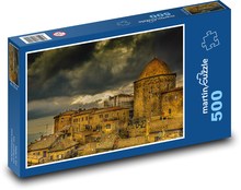 Bouře nad městem v Itálii Puzzle 500 dílků - 46 x 30 cm