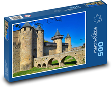 Opevnění města Carcassonne ve Francii Puzzle 500 dílků - 46 x 30 cm
