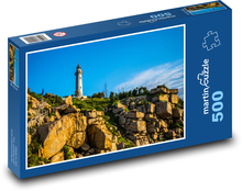 Riffleuchtturm Puzzle 500 Teile - 46 x 30 cm