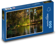 Jezioro w lesie Puzzle 500 elementów - 46x30 cm