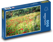 Príroda - vlčí mak Puzzle 500 dielikov - 46 x 30 cm 