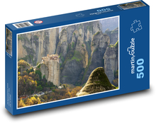 Hohe Felsen in Meteora - Griechenland Puzzle 500 Teile - 46 x 30 cm