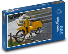Retro skuter w mieście Puzzle 500 elementów - 46x30 cm