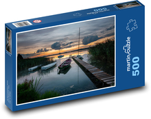 Sunset over pier Puzzle of 500 pieces - 46 x 30 cm 