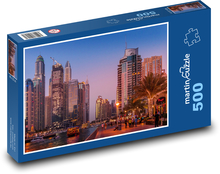 Večerné mesto Dubaj Puzzle 500 dielikov - 46 x 30 cm 
