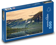 Berglandschaft mit See Puzzle 500 Teile - 46 x 30 cm