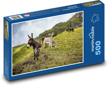 Horské pastviny pre somáre Puzzle 500 dielikov - 46 x 30 cm 
