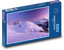 Bílé vrcholky švýcarských Alp Puzzle 500 dílků - 46 x 30 cm