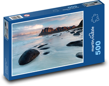 Felsige Küste mit Bergen Puzzle 500 Teile - 46 x 30 cm