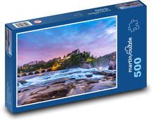 Rýnske vodopády vo Švajčiarsku Puzzle 500 dielikov - 46 x 30 cm 