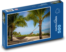 Hamak między palmami Puzzle 500 elementów - 46x30 cm