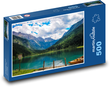 Jazero, hory, príroda Puzzle 500 dielikov - 46 x 30 cm 