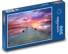 Molo na moři při západu slunce Puzzle 500 dílků - 46 x 30 cm
