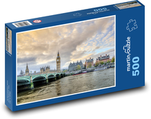 Londýn – Big Ben a Temže Puzzle 500 dílků - 46 x 30 cm