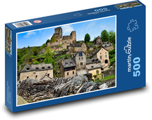 Středověké městečko Puzzle 500 dílků - 46 x 30 cm