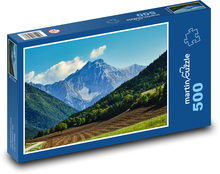 Mountain panorama with a valley Puzzle of 500 pieces - 46 x 30 cm 