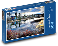 Norsko - jezero Puzzle 500 dílků - 46 x 30 cm