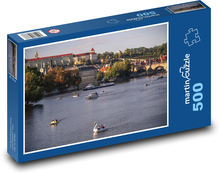Pražské panorama od Vltavy Puzzle 500 dílků - 46 x 30 cm