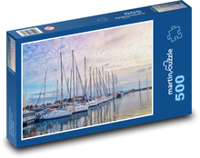 Lodě, přístav Puzzle 500 dílků - 46 x 30 cm