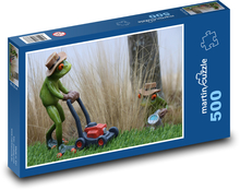 Veselé žabky na zahradě Puzzle 500 dílků - 46 x 30 cm