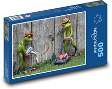 Žabí zahradníci v akci Puzzle 500 dílků - 46 x 30 cm