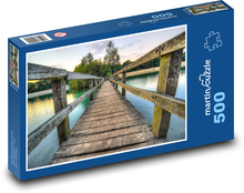 Dřevěná lávka u jezera Puzzle 500 - 46x30 cm