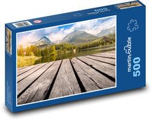 Bergsee mit Holzpier Puzzle 500 Teile - 46 x 30 cm