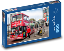 Roter Doppeldeckerbus in Liverpool Puzzle 500 Teile - 46 x 30 cm