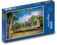 Historische Straßenbahn im Park Puzzle 500 Teile - 46 x 30 cm