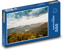 Horské panorama s lesy Puzzle 500 dílků - 46 x 30 cm
