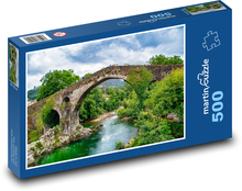 Kamienny most nad rzeką Puzzle 500 elementów - 46x30 cm