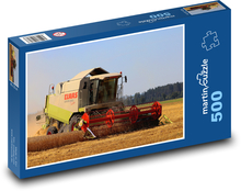 Kombajn zbożowy na polu Puzzle 500 elementów - 46x30 cm