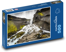 Island - vodopády Puzzle 500 dílků - 46 x 30 cm