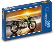 Motorrad bei Sonnenuntergang Puzzle 500 Teile - 46 x 30 cm