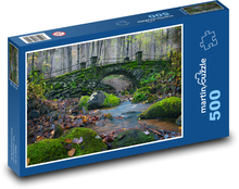 Zabudnutý most v lese Puzzle 500 dielikov - 46 x 30 cm 