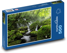 Magiczny leśny wodospad Puzzle 500 elementów - 46x30 cm