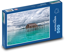 Malediven - Fischerdorf Puzzle 500 Teile - 46 x 30 cm