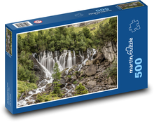 Horský vodopád a skaly Puzzle 500 dielikov - 46 x 30 cm 