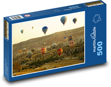 Balóny nad krajinou Puzzle 500 dielikov - 46 x 30 cm